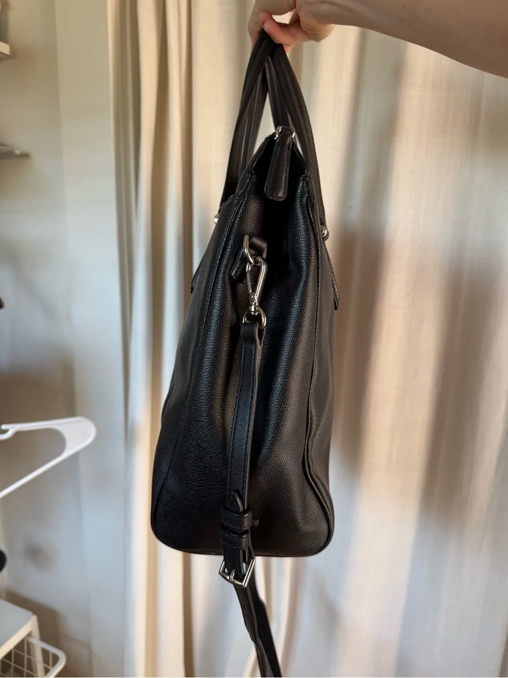 TUMI Sinclair Nina Commuter Briefcase Black Leather